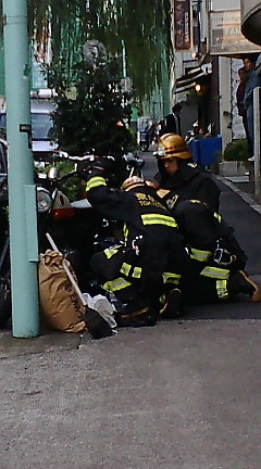 バイク炎上